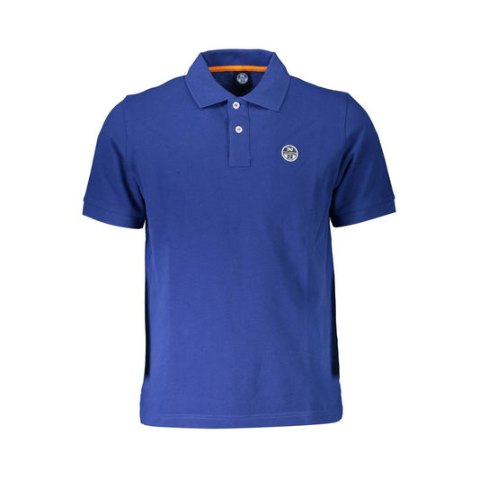 Blue Cotton Men Polo - SEHABRANDS