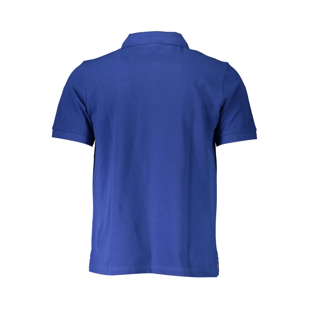 Blue Cotton Men Polo - SEHABRANDS