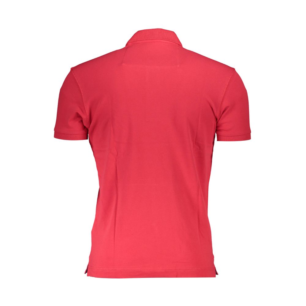 Red Cotton Men Polo Shirt - SEHABRANDS