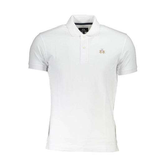 White Cotton Men Polo Shirt - SEHABRANDS