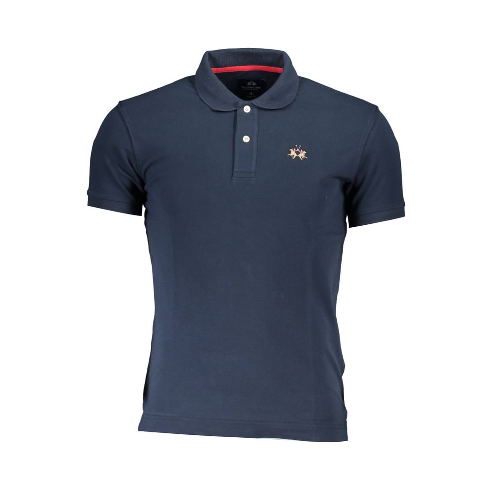 Blue Cotton Men Polo Shirt - SEHABRANDS