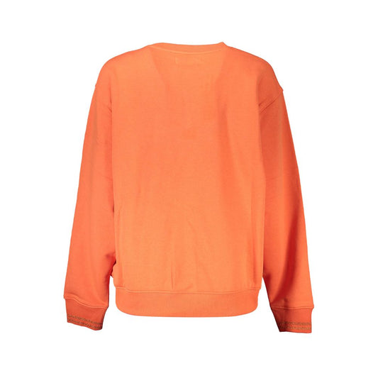 Orange Cotton Women Sweater - SEHABRANDS