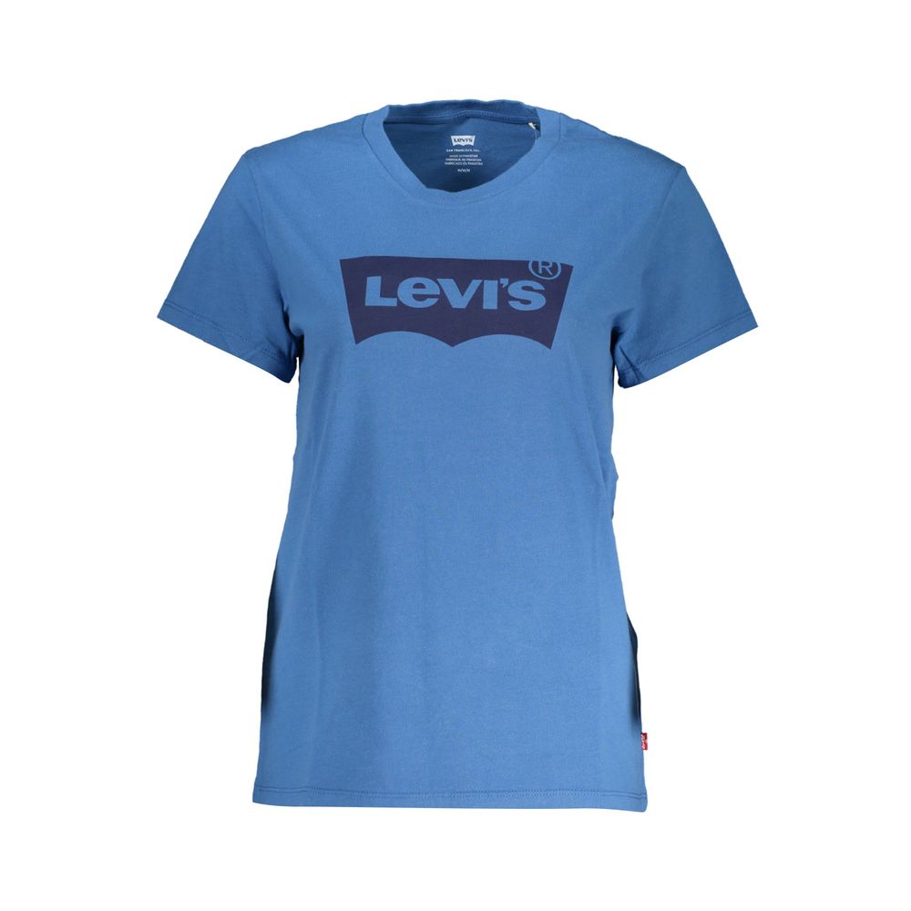 Blue Cotton Women T-Shirt - SEHABRANDS