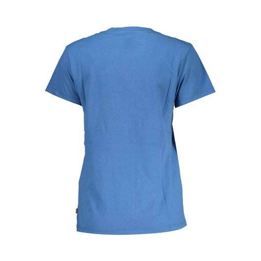 Blue Cotton Women T-Shirt - SEHABRANDS