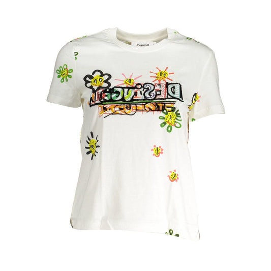 White Cotton Women T-Shirt - SEHABRANDS