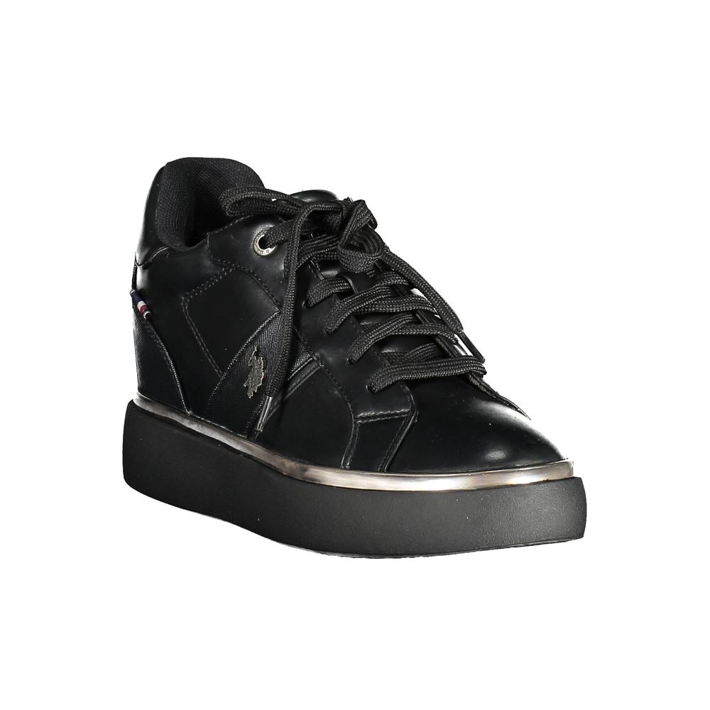 Black Polyester Women Sneaker - SEHABRANDS