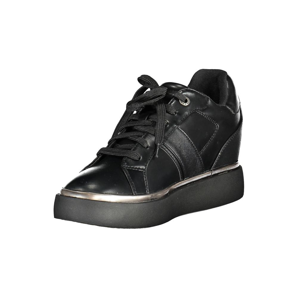 Black Polyester Women Sneaker - SEHABRANDS