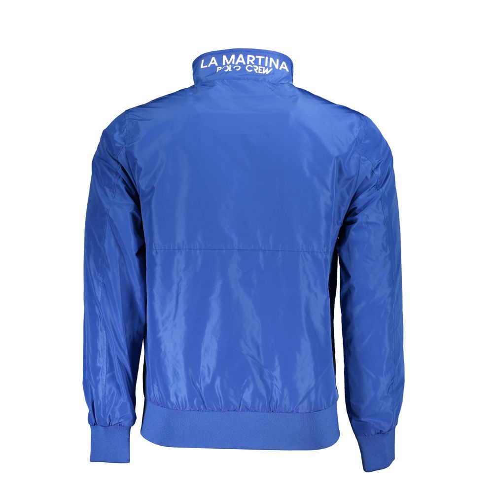 Blue Polyester Men Jacket - SEHABRANDS