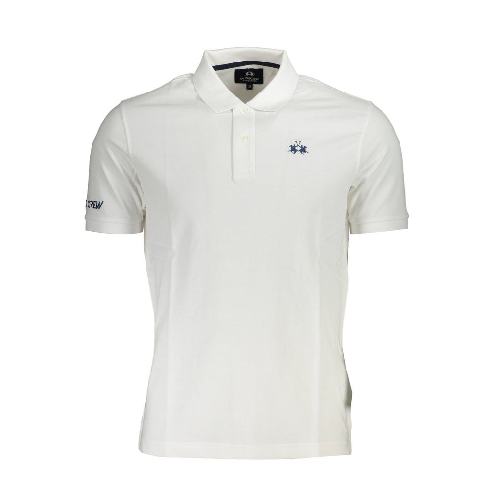 White Cotton Men Polo Shirt - SEHABRANDS