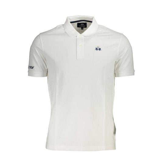 White Cotton Men Polo Shirt - SEHABRANDS