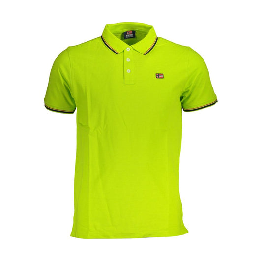 Yellow Cotton Men Polo Shirt - SEHABRANDS