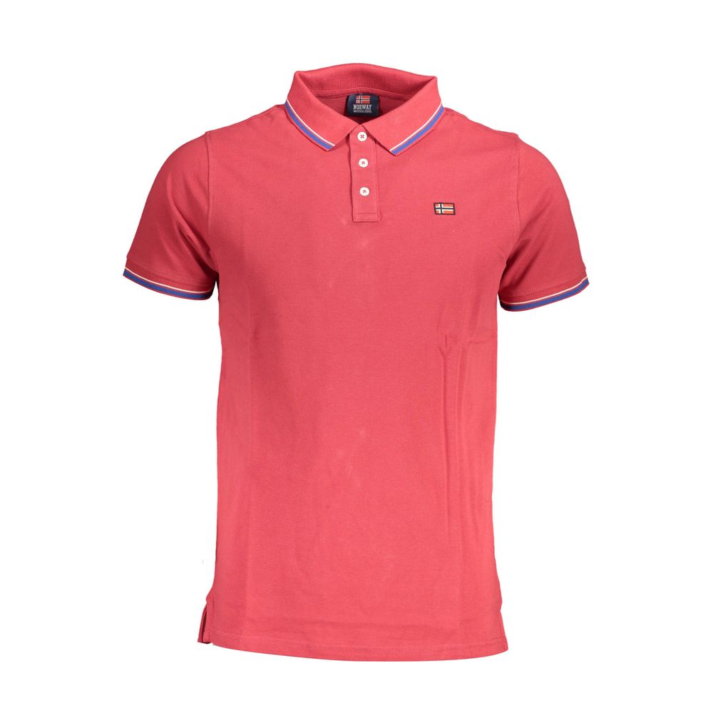 Red Cotton Men Polo Shirt - SEHABRANDS