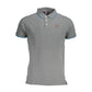 Gray Cotton Men Polo Shirt - SEHABRANDS