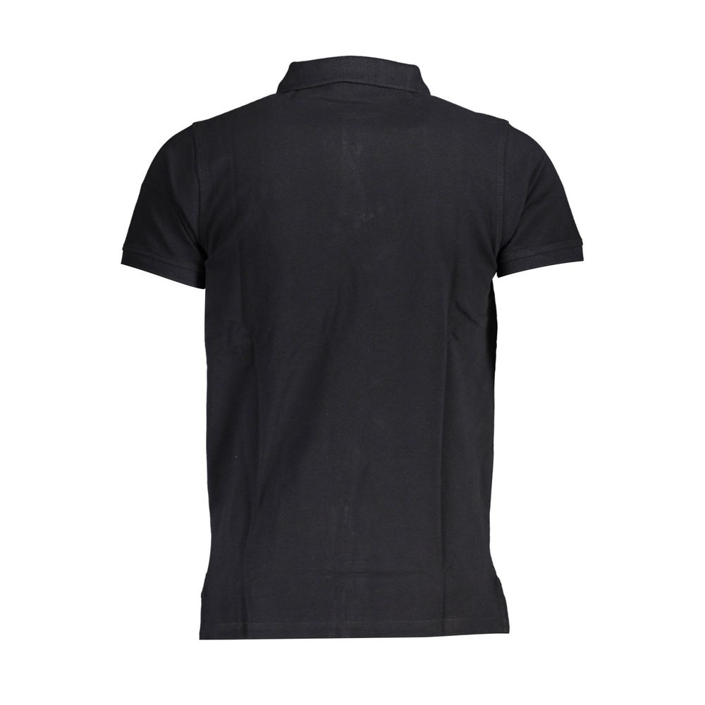 Black Cotton Polo Shirt - SEHABRANDS