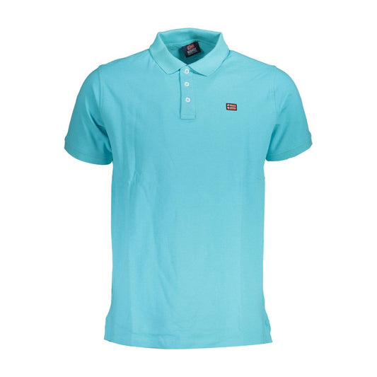 Light Blue Cotton Polo Shirt - SEHABRANDS