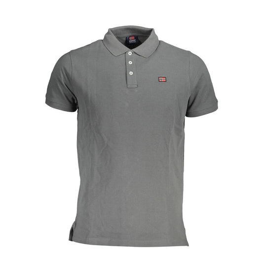 Gray Cotton Polo Shirt - SEHABRANDS