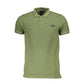 Cavalli Class Green Cotton Polo Shirt