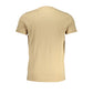 Cavalli Class Beige Cotton T-Shirt