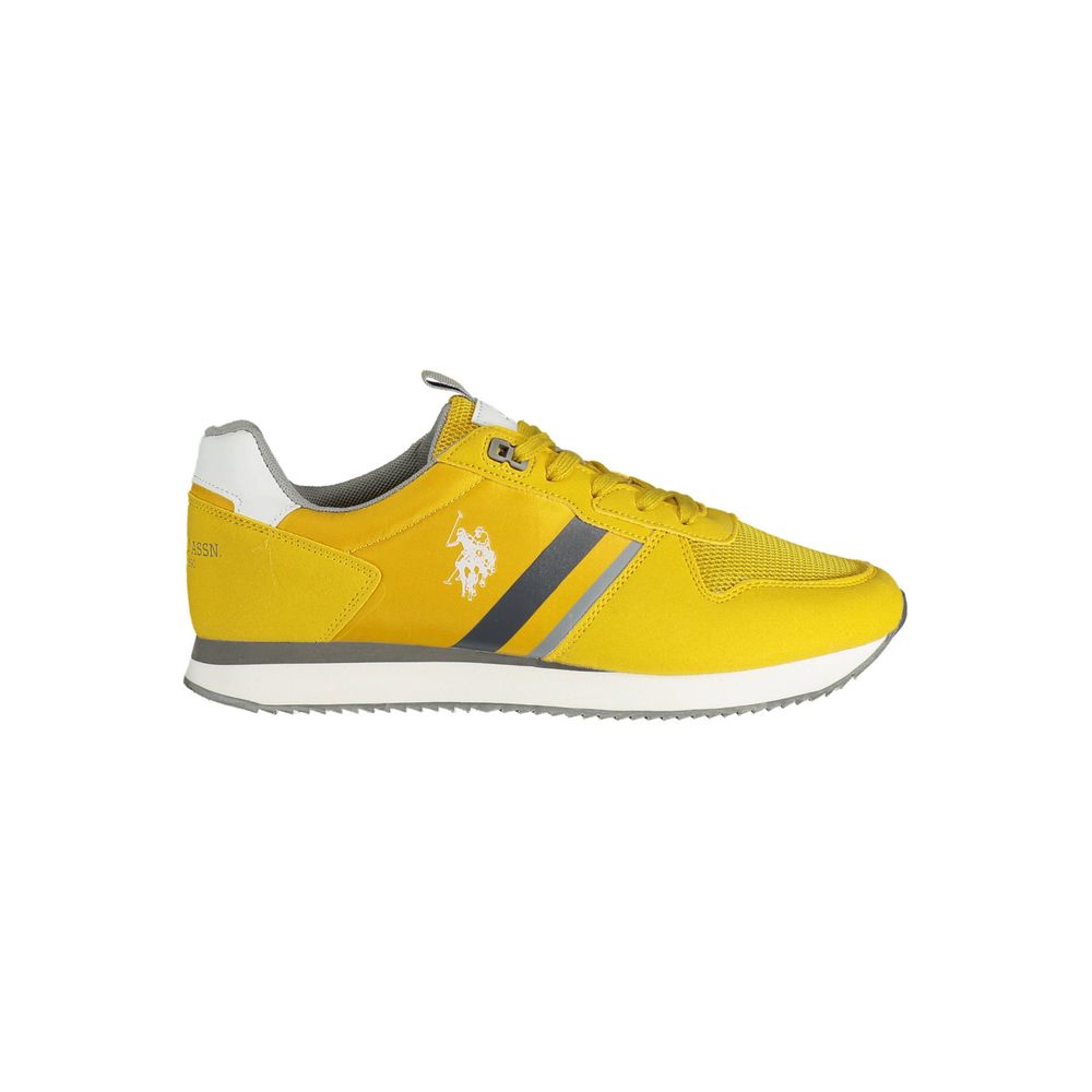 Yellow Polyester Men Sneaker - SEHABRANDS