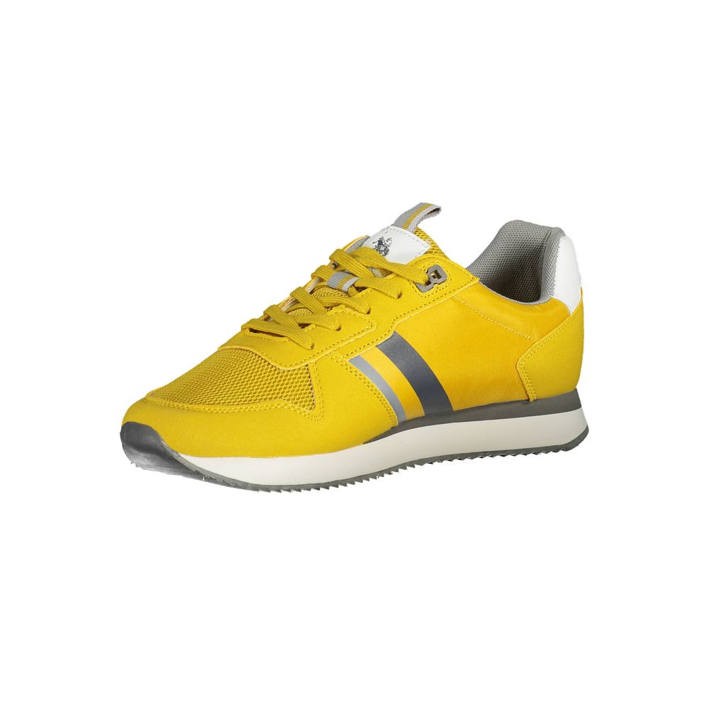 Yellow Polyester Men Sneaker - SEHABRANDS