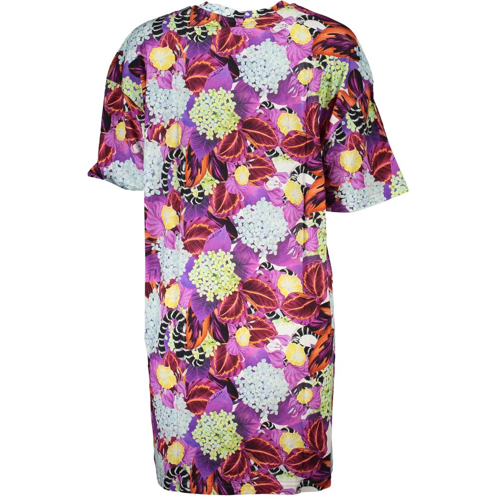 Cavalli Class Purple Cotton Dress