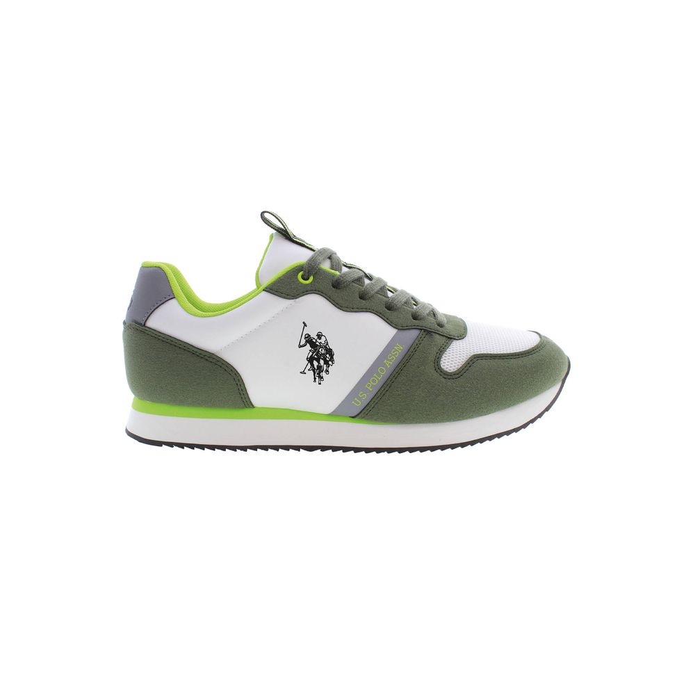 Green Polyester Men Sneaker - SEHABRANDS