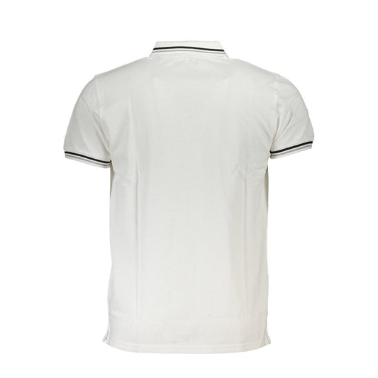 Cavalli Class White Cotton Polo Shirt