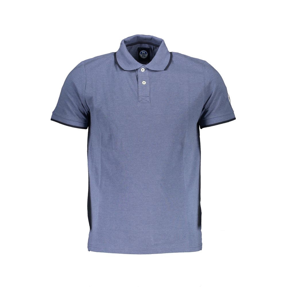 Blue Cotton Mens Polo Shirt - SEHABRANDS