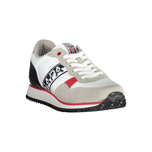 White Polyester Men Sneaker - SEHABRANDS