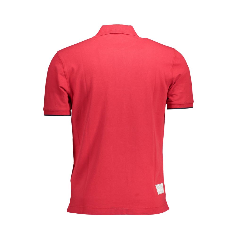 Red Cotton Men Polo Shirt - SEHABRANDS