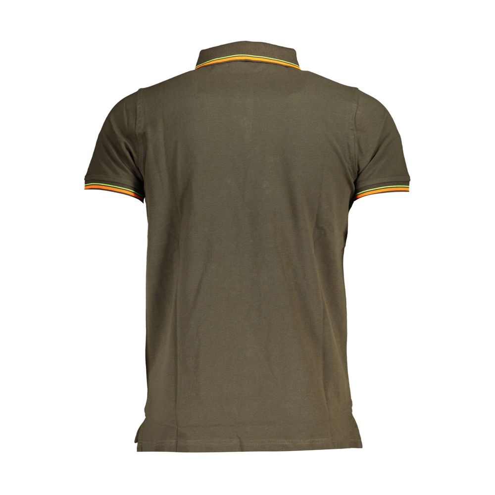 Green Cotton Men Polo Shirt - SEHABRANDS