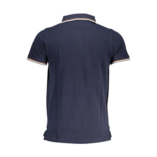 Blue Cotton Men Polo Shirt - SEHABRANDS