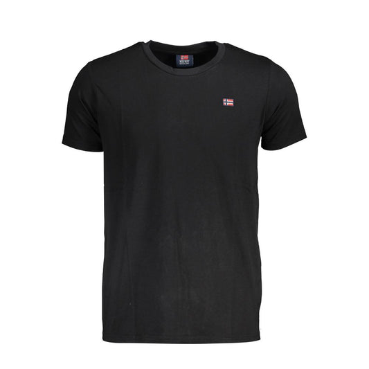 Black Cotton T-Shirt - SEHABRANDS