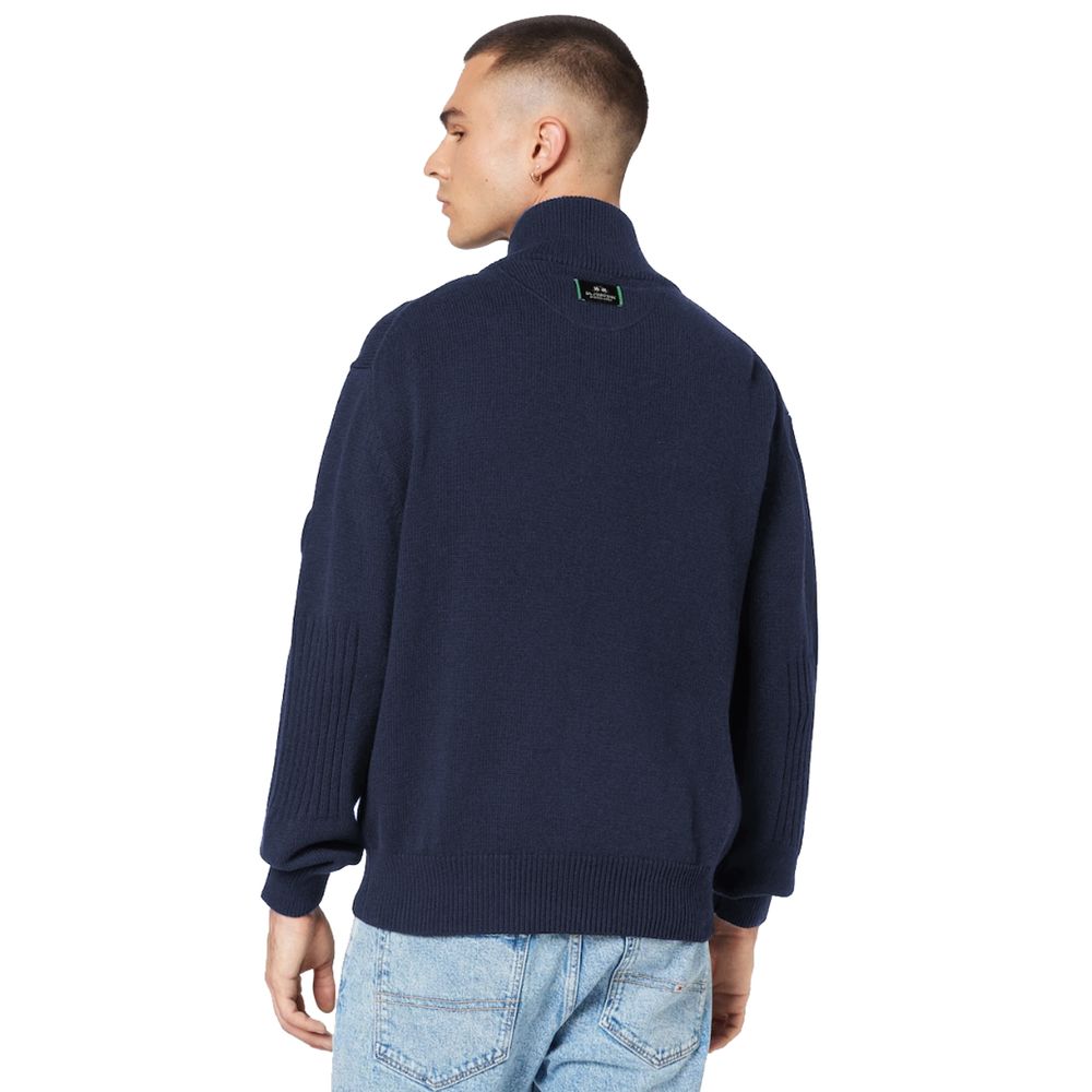 Blue Cotton Sweater - SEHABRANDS