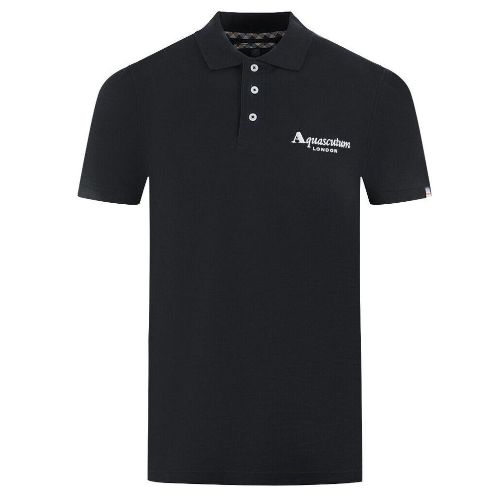 Elegant Contrast Logo Cotton Polo Shirt - SEHABRANDS