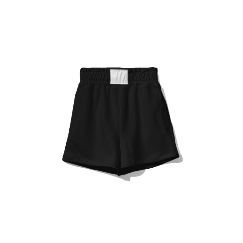 Chic Stretch Cotton Shorts with Logo Accents - SEHABRANDS