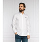 Slim Fit White Cotton Shirt with Eagle Logo - SEHABRANDS