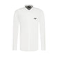 Slim Fit White Cotton Shirt with Eagle Logo - SEHABRANDS