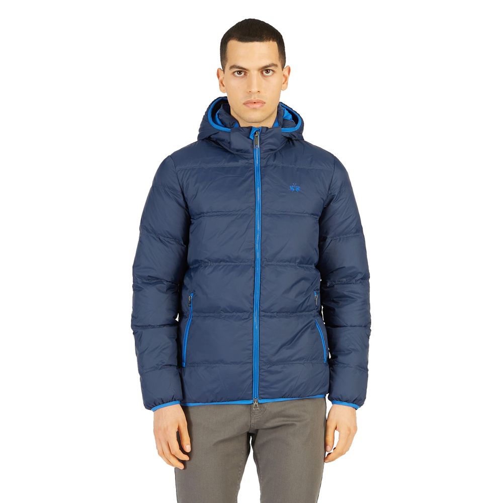 Blue Nylon Men Jacket - SEHABRANDS