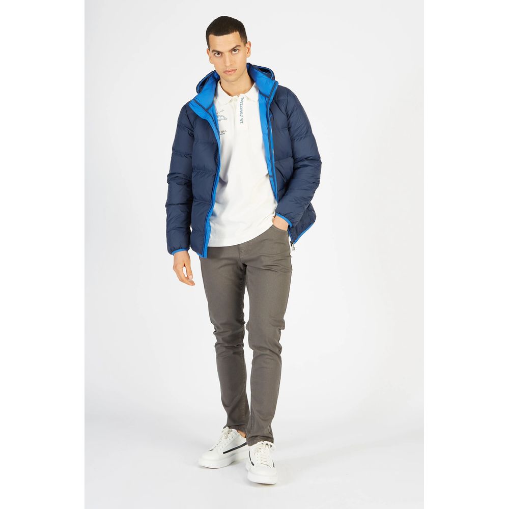 Blue Nylon Men Jacket - SEHABRANDS