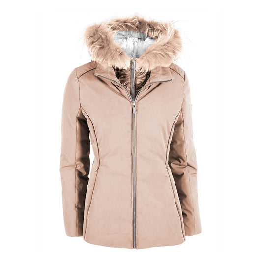 Yes Zee Beige Polyamide Women Jacket