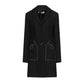 Black Wool Women Coat - SEHABRANDS