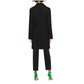 Black Wool Women Coat - SEHABRANDS