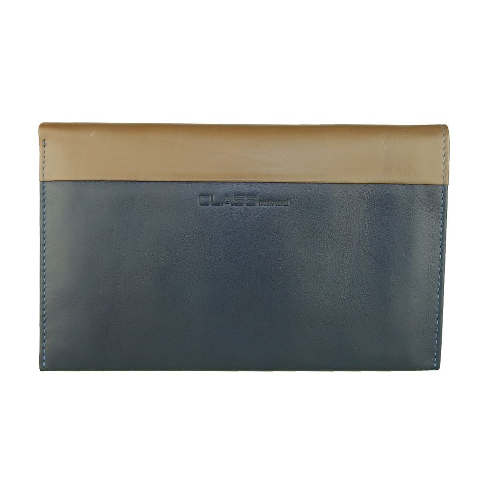 Blue Leather Men Wallet - SEHABRANDS