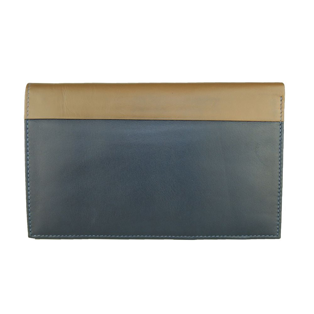 Blue Leather Men Wallet - SEHABRANDS