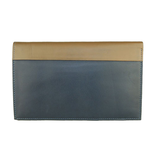 Blue Leather Men Wallet - SEHABRANDS