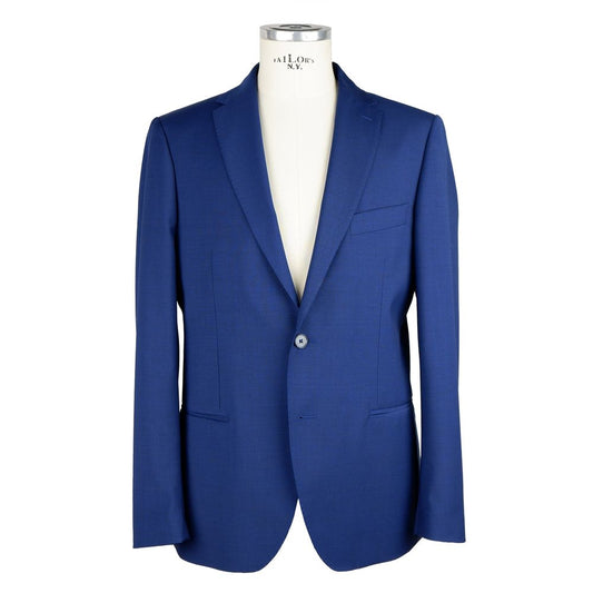 Elegant Two-Button Men's Suit in Blue - SEHABRANDS