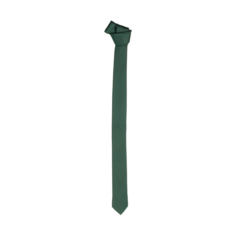 Elegant Green Silk Slim Tie - SEHABRANDS