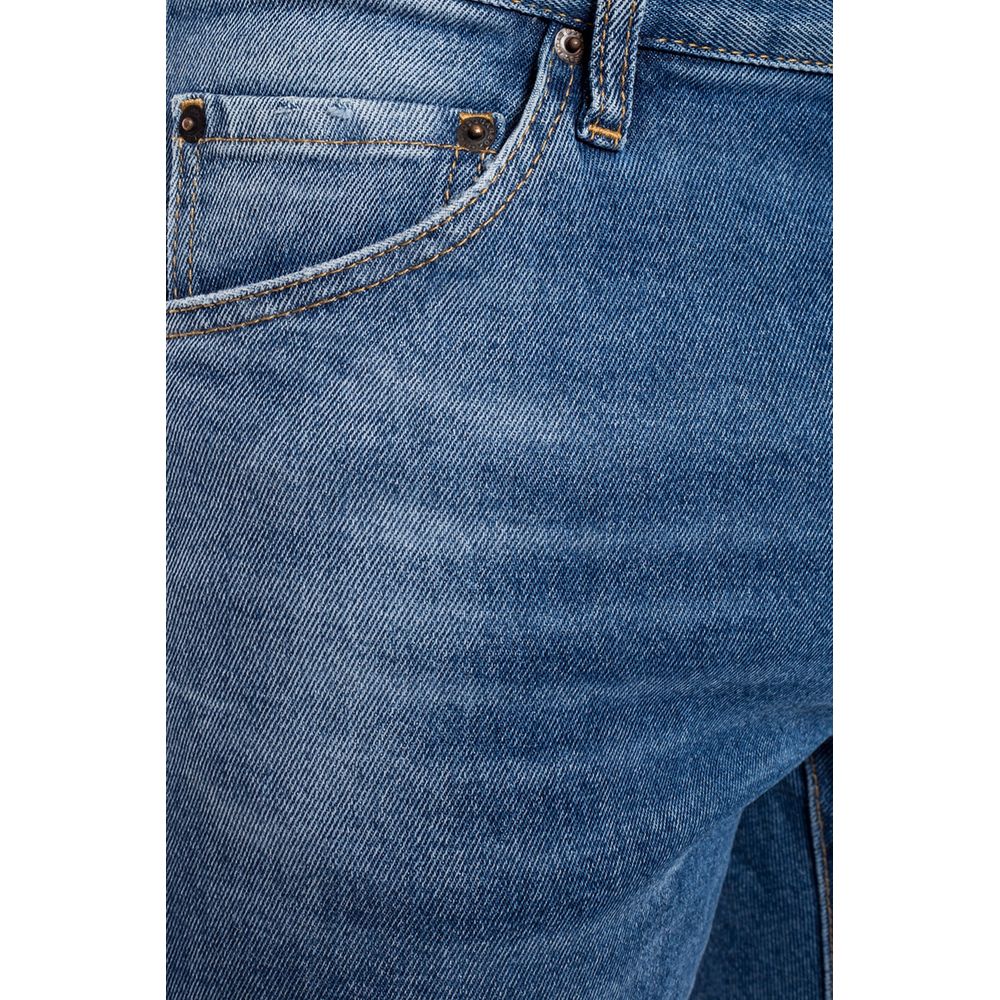 Blue Cotton Men's Distressed Jean - SEHABRANDS