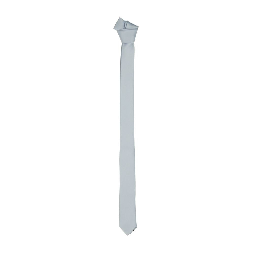 Sleek Silk Slim Tie in Chic Gray - SEHABRANDS